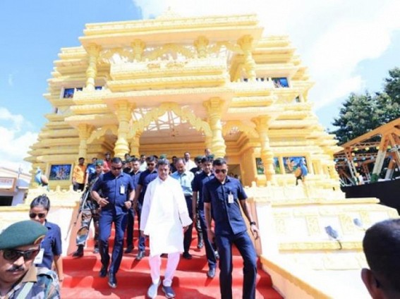 Tripura CM Manik Saha visited Kailashahar on Maha-Shashthi puja. TIWN Pic Sep 28 Tripura CM Manik Saha visited Kailashahar on Maha-Shashthi puja. TIWN Pic Sep 28